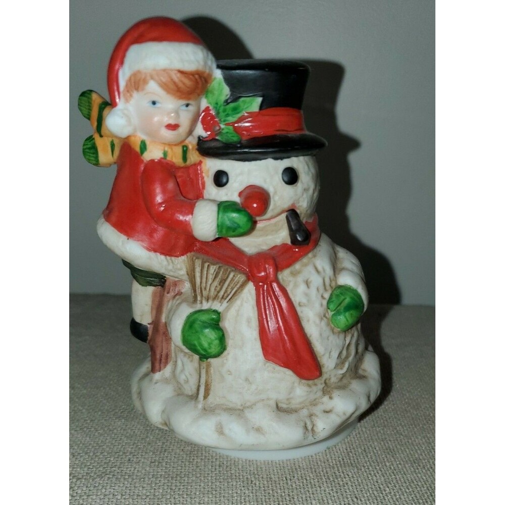 musical figurine snowman boy rotating musical figurine "Frosty The Snowman"